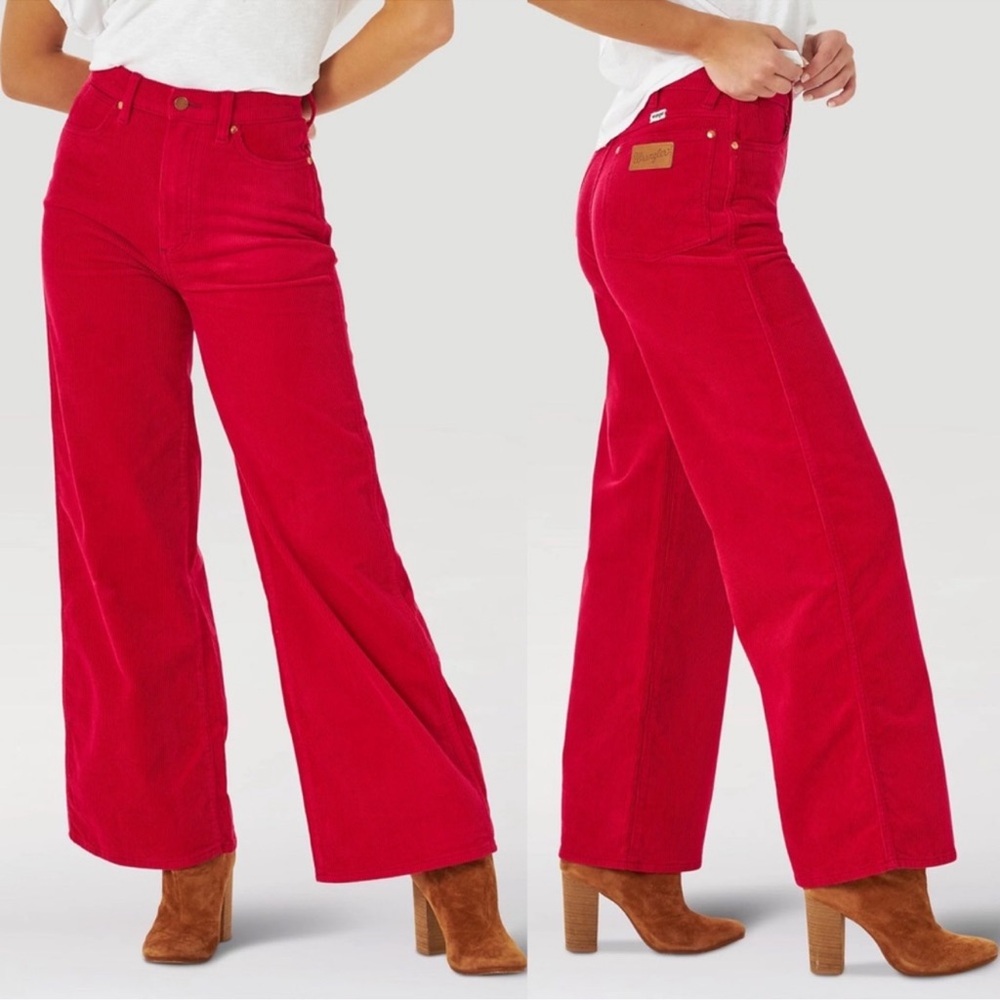 Wrangler X Free People Worldwide 661 High Rise Wide Leg Corduroy 27 X 30